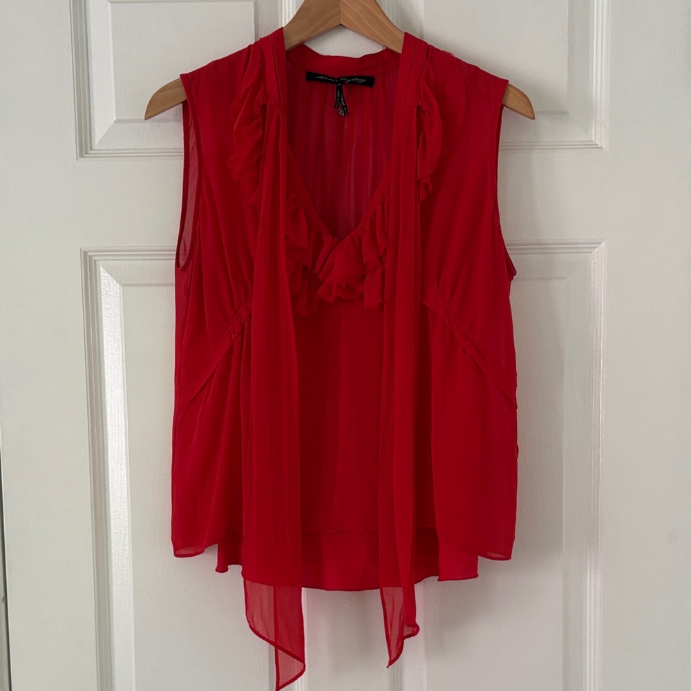 ★ Vintage Sandra Angelozzi | Silk Sleeveless Blouse, Size 40 ★